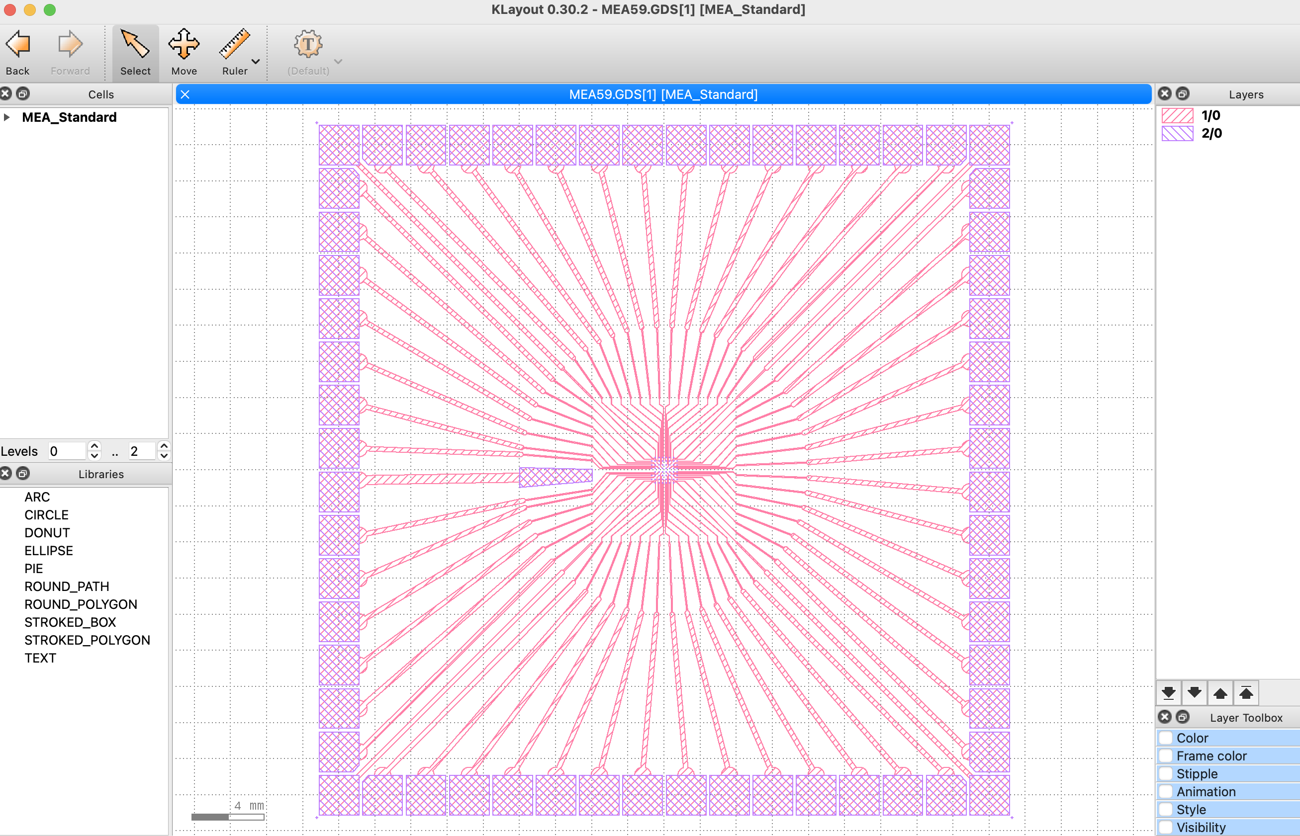 MEA design in Klayout